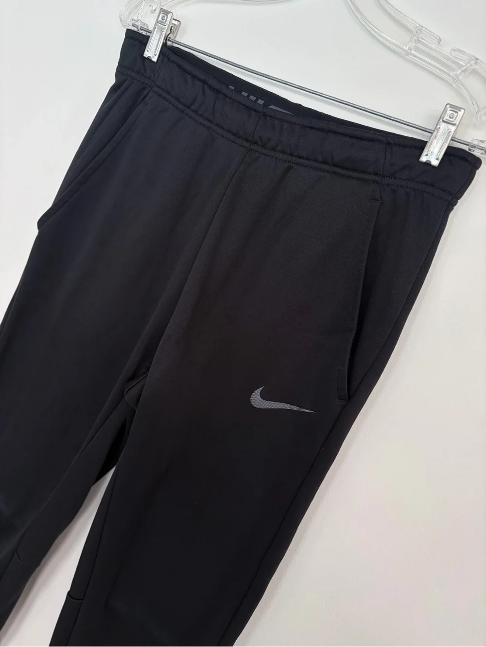 Nike Black Dri-FIT Standard Fit Pants with Grey Logo
